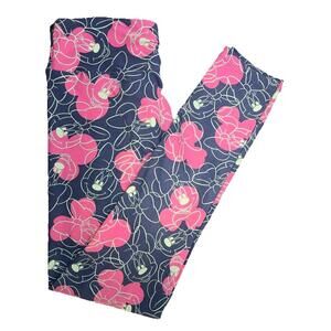 NEW LuLaRoe Pink And Blue Minnie Mouse Leggings Size OS (2-10) NWOT
